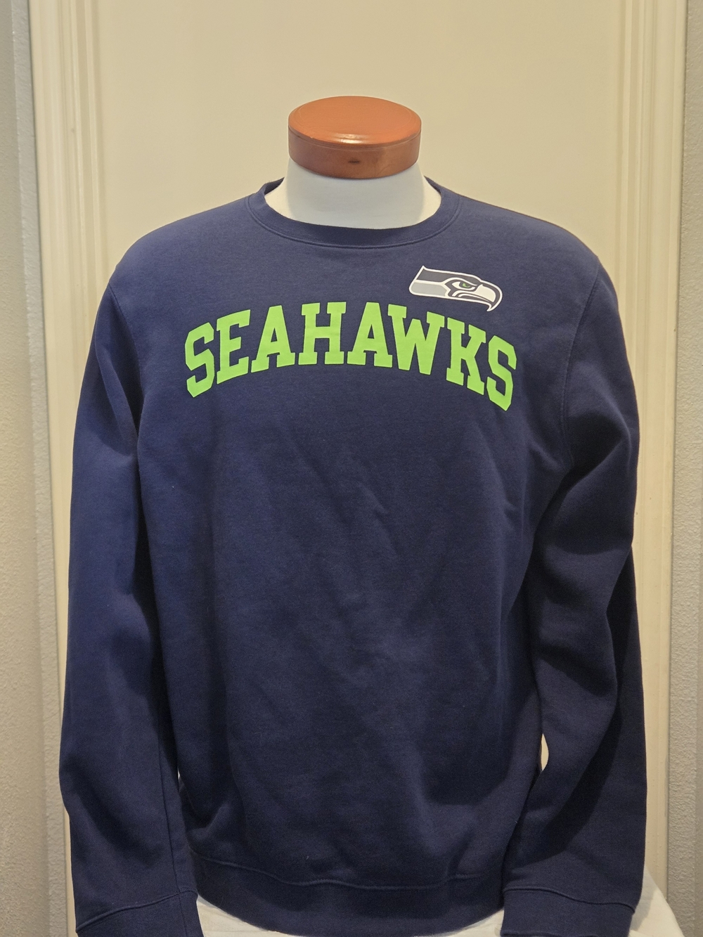 Nike,Seahawks,Navy Crewneck Sweatshirt, M